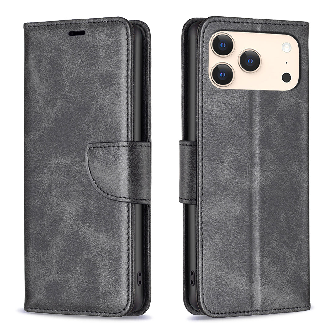 For iPhone 17 Pro Max Case Shockproof PU Leather Cover with Wallet Card Slots - Black