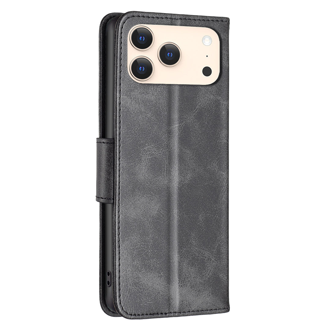 For iPhone 17 Pro Max Case Shockproof PU Leather Cover with Wallet Card Slots - Black