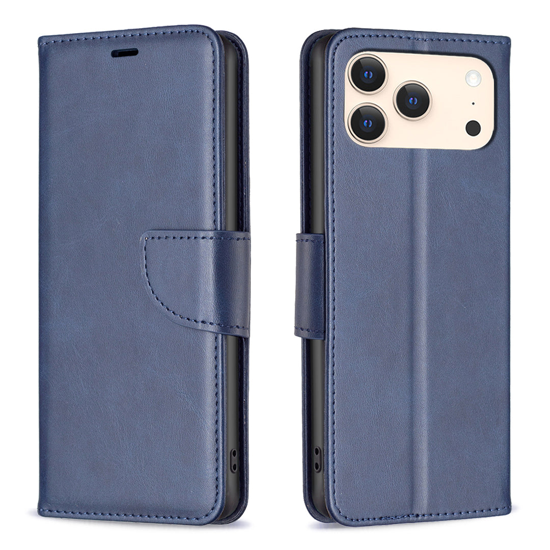 For iPhone 17 Pro Max Case Shockproof PU Leather Cover with Wallet Card Slots - Blue