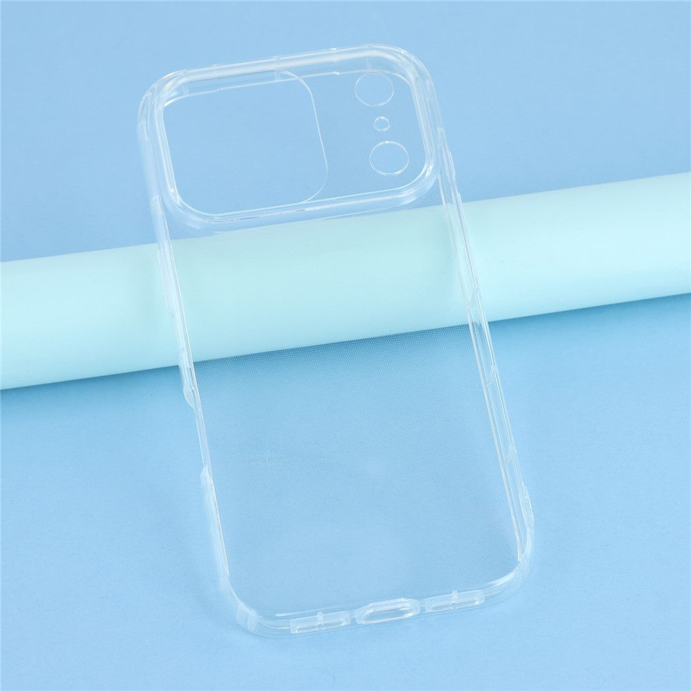For iPhone 17 Pro Max Case Transparent TPU Phone Back Cover Airbag Protection