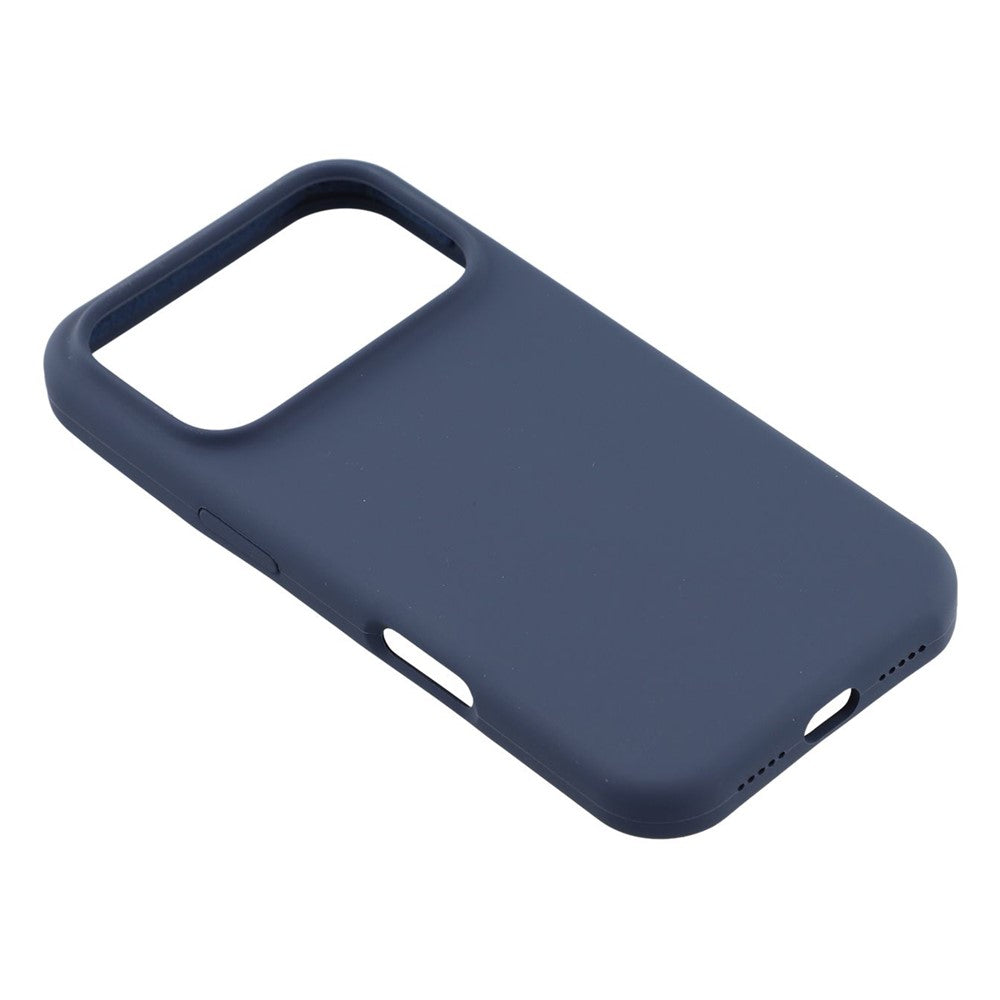 For iPhone 17 Pro Max Case Solid Silicone Shockproof Phone Back Cover - Dark Blue
