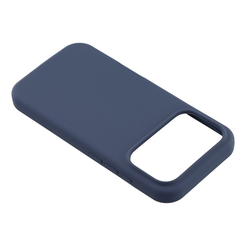 For iPhone 17 Pro Max Case Solid Silicone Shockproof Phone Back Cover - Dark Blue