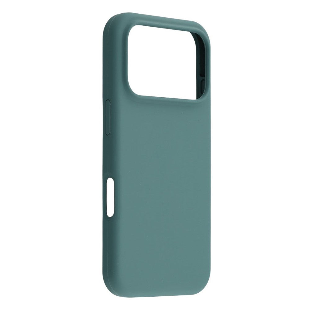 For iPhone 17 Pro Max Case Solid Silicone Shockproof Phone Back Cover - Blackish Green