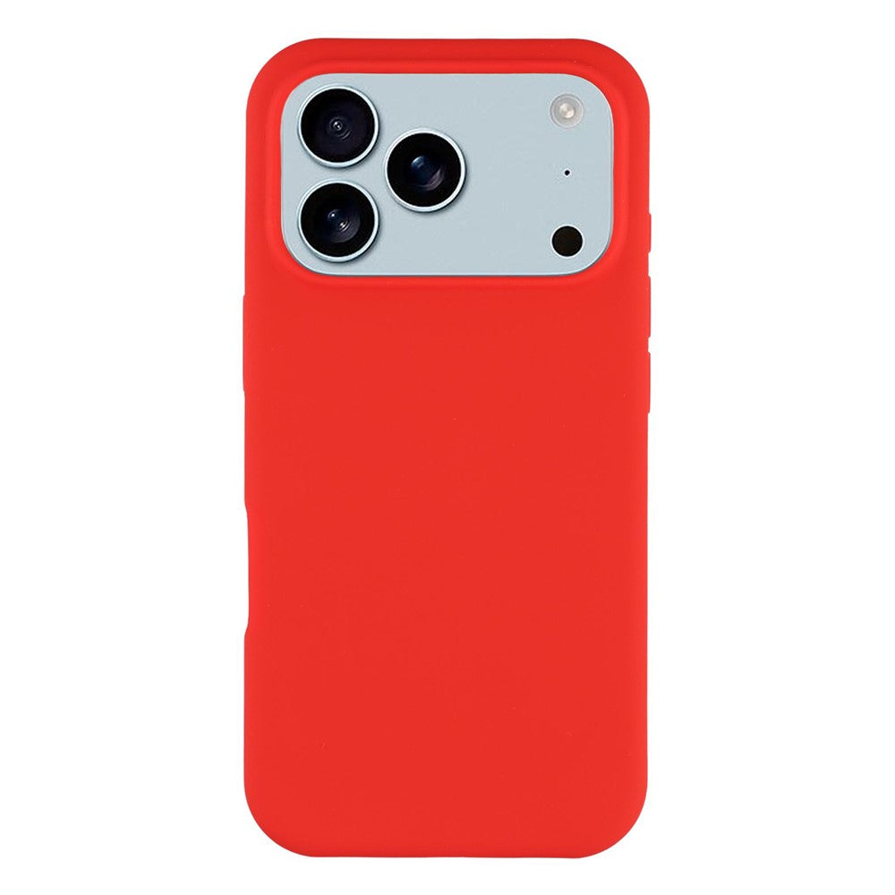 For iPhone 17 Pro Max Case Solid Silicone Shockproof Phone Back Cover - Red