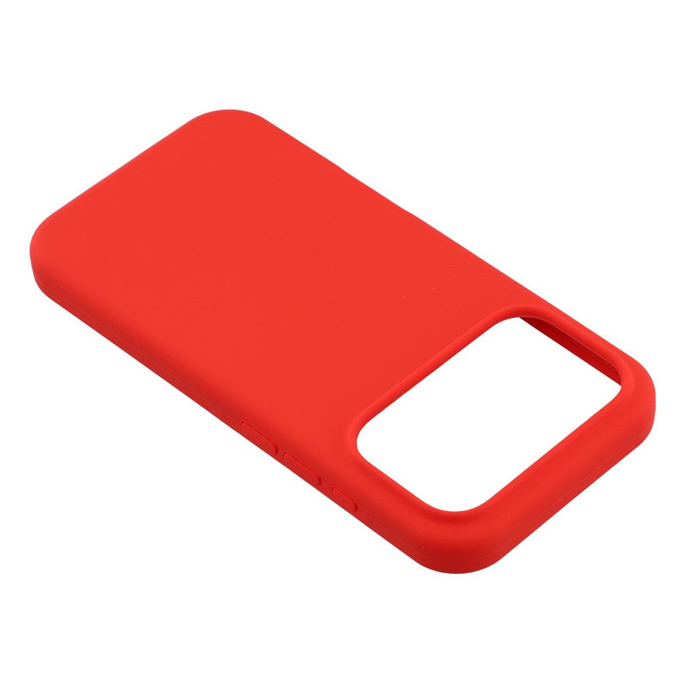 For iPhone 17 Pro Max Case Solid Silicone Shockproof Phone Back Cover - Red