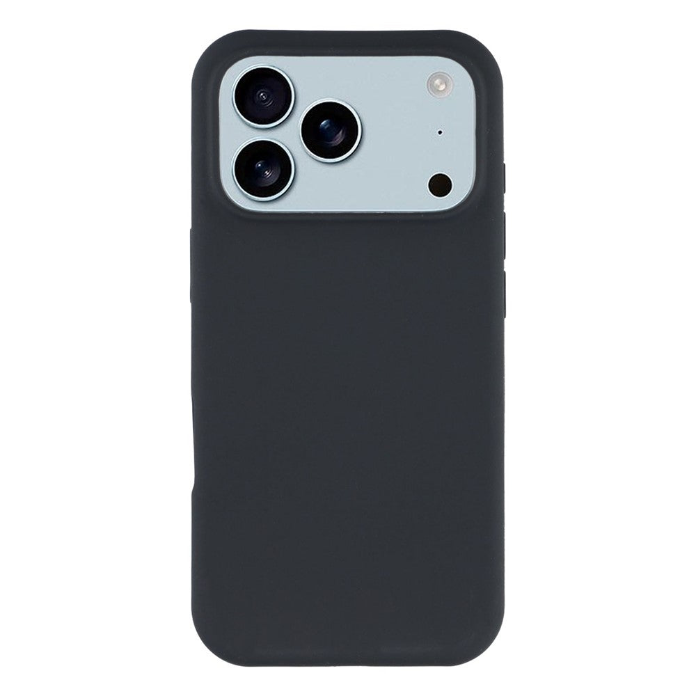 For iPhone 17 Pro Max Case Solid Silicone Shockproof Phone Back Cover - Black