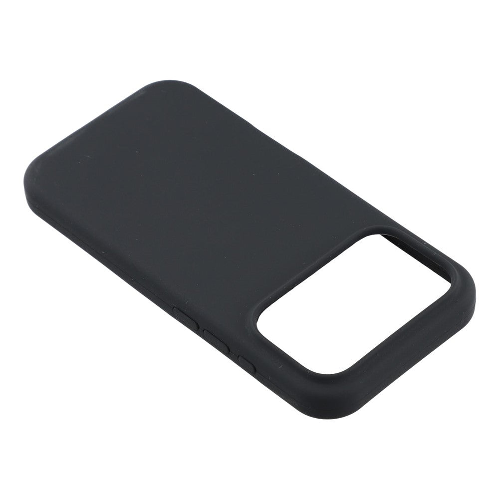 For iPhone 17 Pro Max Case Solid Silicone Shockproof Phone Back Cover - Black