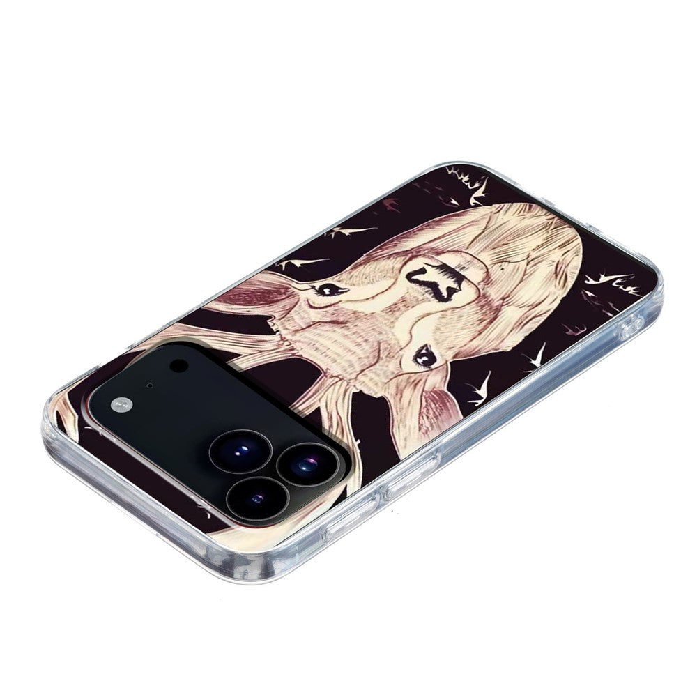 For iPhone 17 Pro Max Case Pattern Printing Cell Phone TPU Back Cover - Deer Head