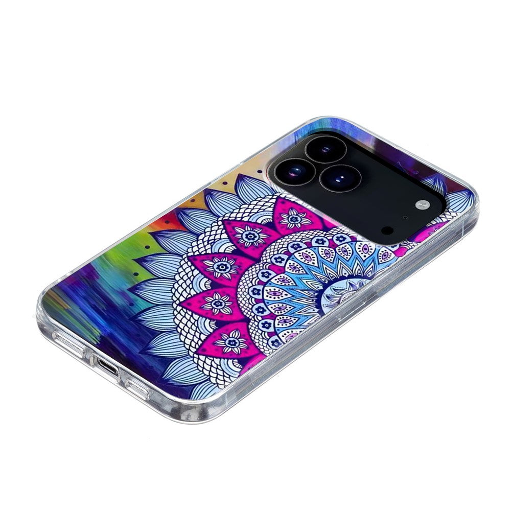 For iPhone 17 Pro Max Case Pattern Printing Cell Phone TPU Back Cover - Mandala Flower
