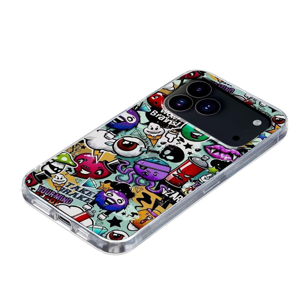 For iPhone 17 Pro Max Case Pattern Printing Cell Phone TPU Back Cover - Garbage