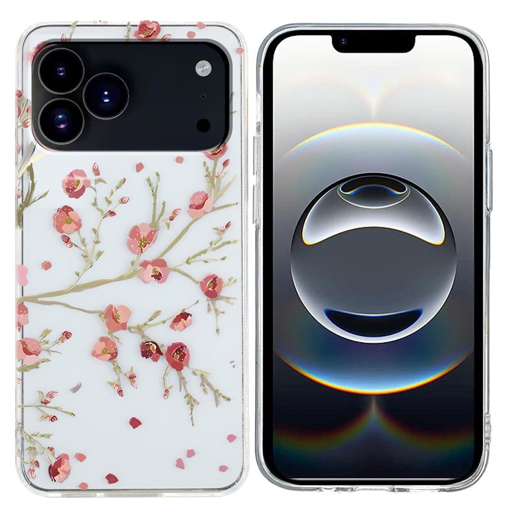 For iPhone 17 Pro Max Case Soft TPU Phone Back Cover Pattern Printing - Flower