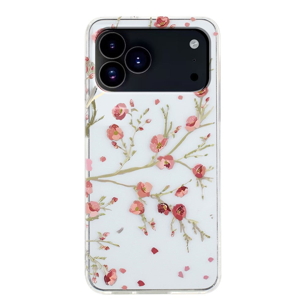 For iPhone 17 Pro Max Case Soft TPU Phone Back Cover Pattern Printing - Flower