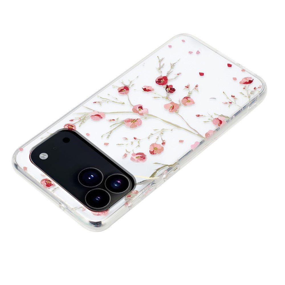 For iPhone 17 Pro Max Case Soft TPU Phone Back Cover Pattern Printing - Flower