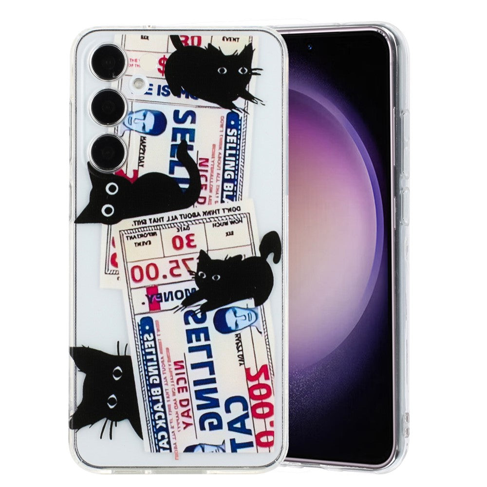 For Samsung Galaxy A17 5G / A26 5G Case Soft TPU Phone Back Cover Pattern Printing - 4 Black Cats