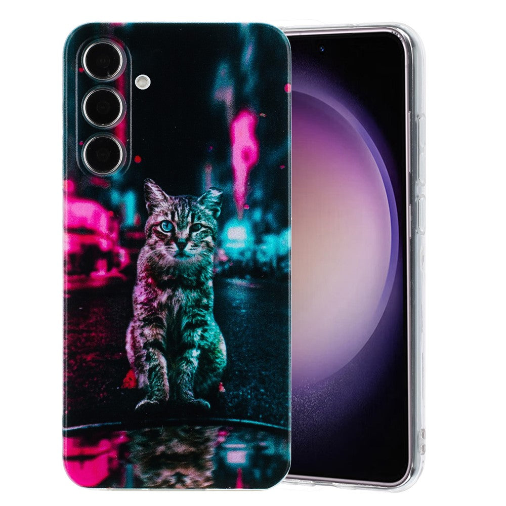 For Samsung Galaxy A17 5G / A26 5G Case Soft TPU Phone Back Cover Pattern Printing - Traffic Light Cat