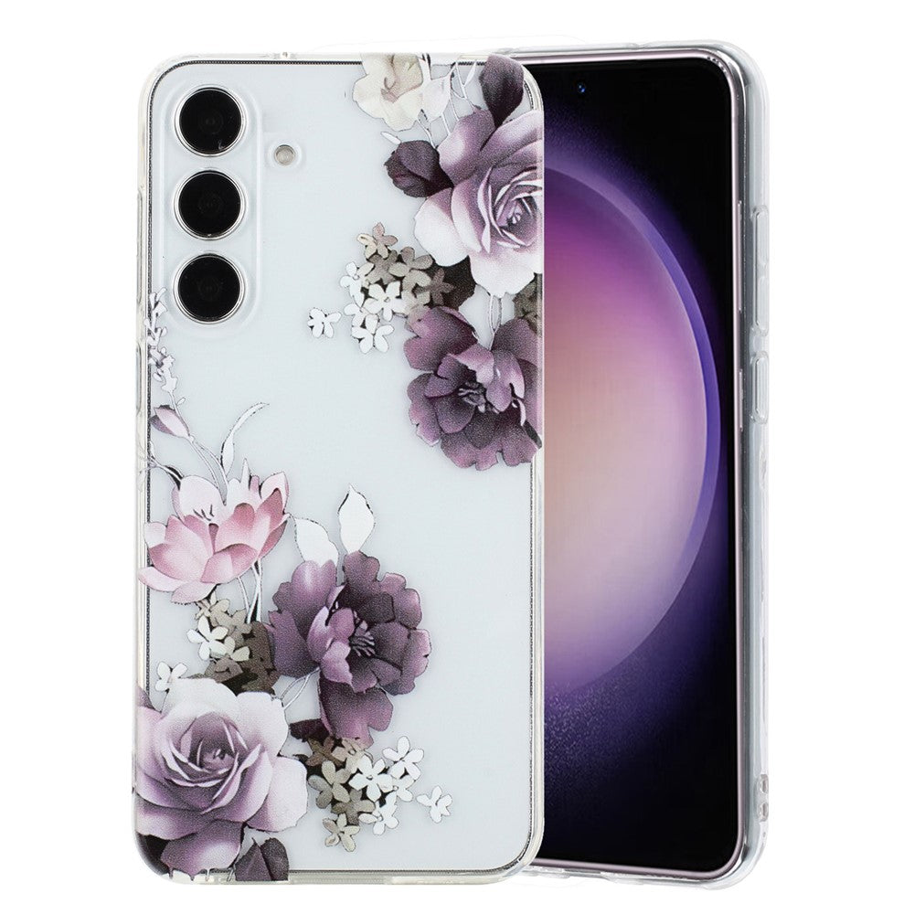 For Samsung Galaxy A17 5G / A26 5G Case Soft TPU Phone Back Cover Pattern Printing - Purple Peony