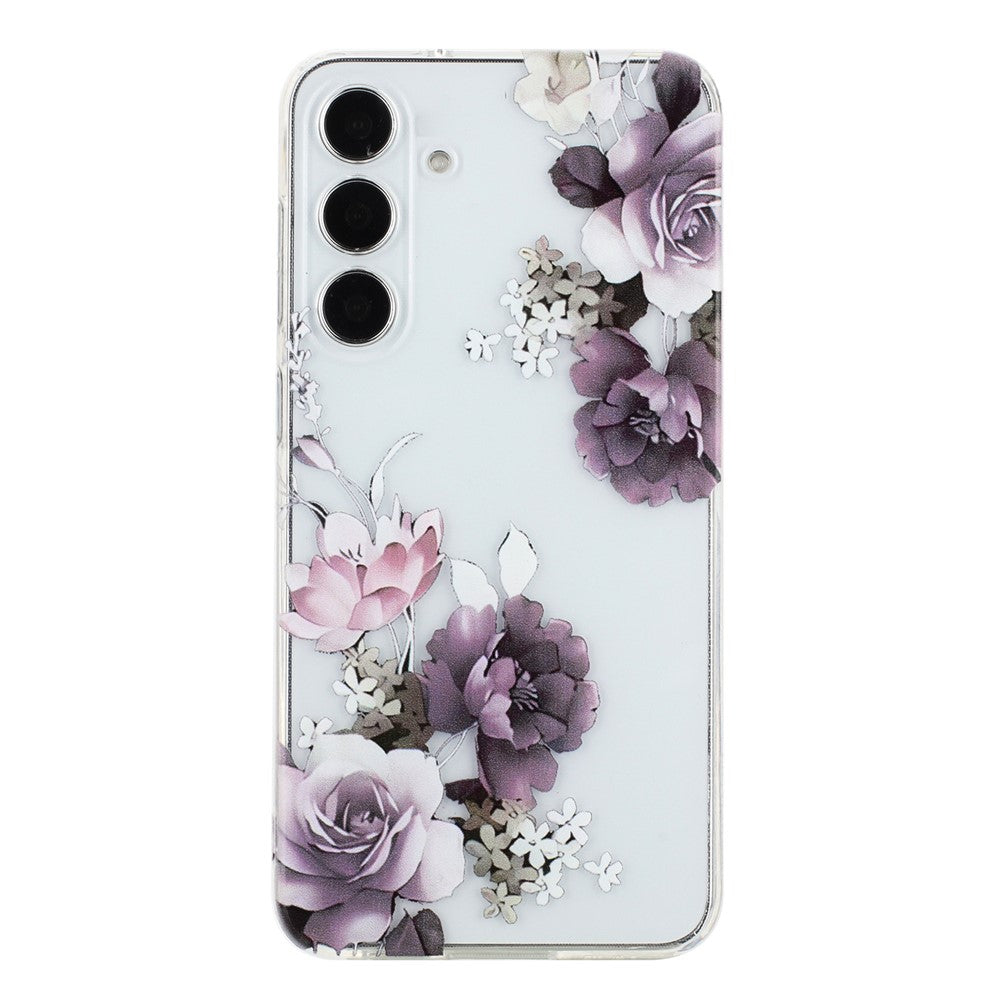For Samsung Galaxy A17 5G / A26 5G Case Soft TPU Phone Back Cover Pattern Printing - Purple Peony