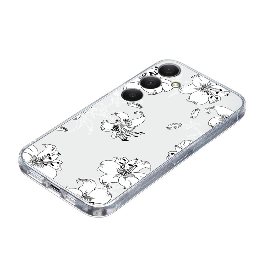 For Samsung Galaxy A17 5G / A26 5G Case Soft TPU Pattern Printing Phone Cover - White Flower