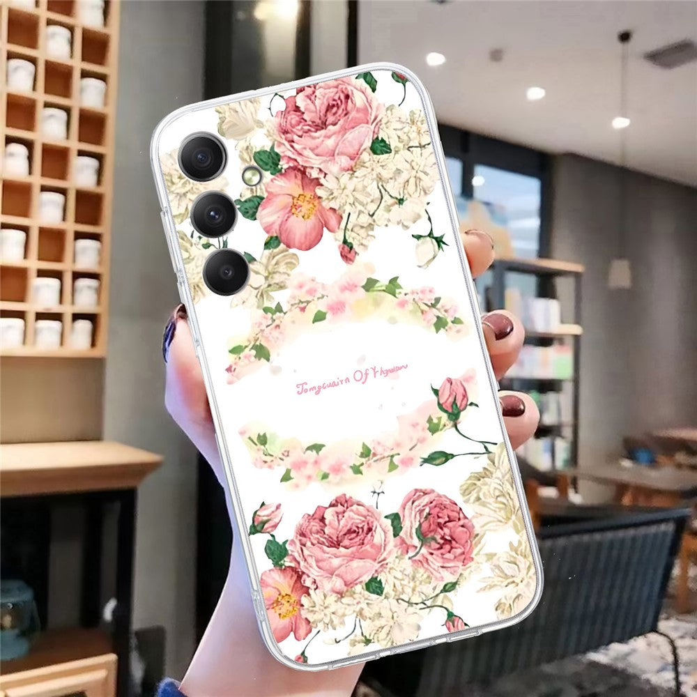 For Samsung Galaxy A17 5G / A26 5G Case Soft TPU Pattern Printing Phone Cover - Rose