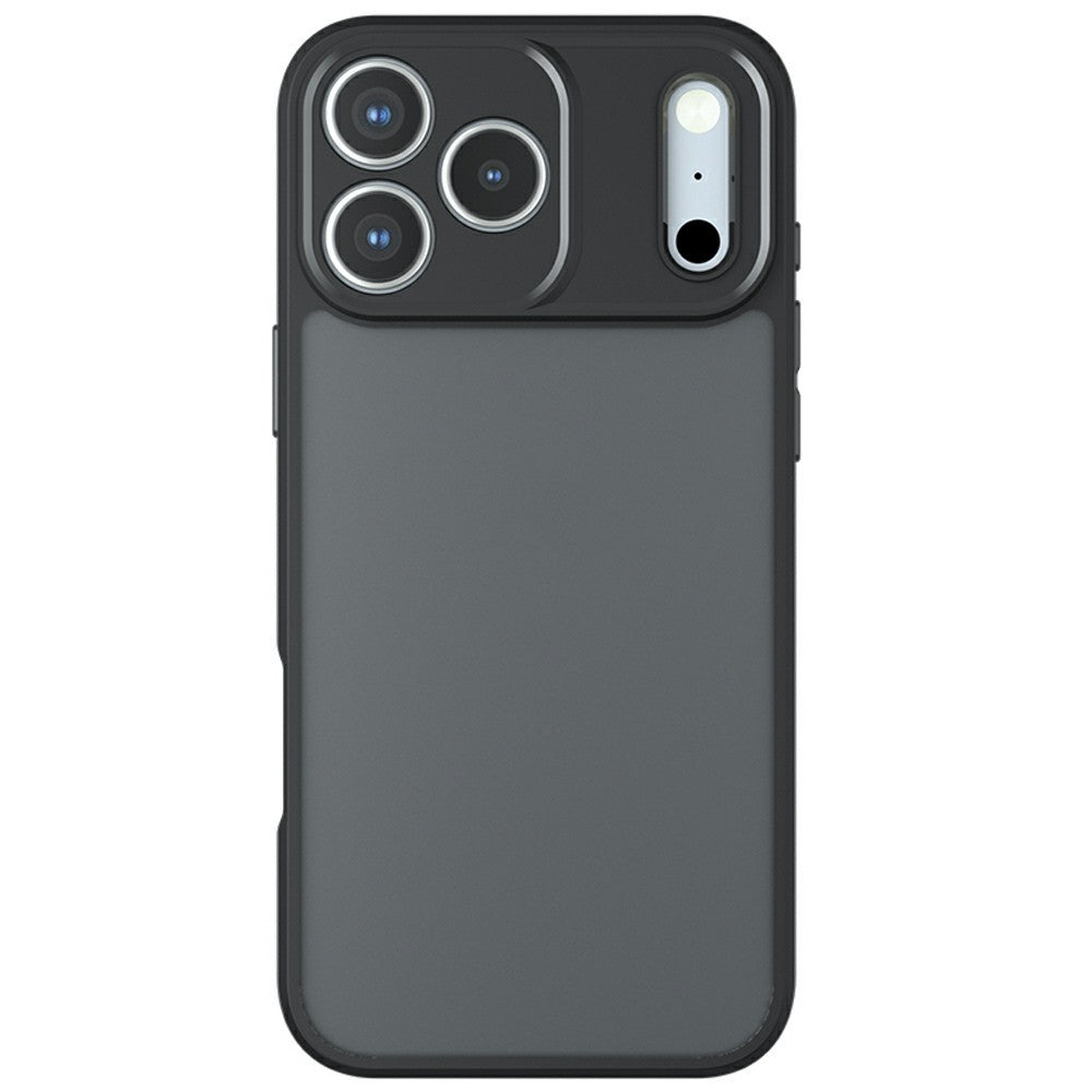 For iPhone 17 Pro Max Case Skin-Touch TPU + PC Matte Phone Shell, Transparent Black