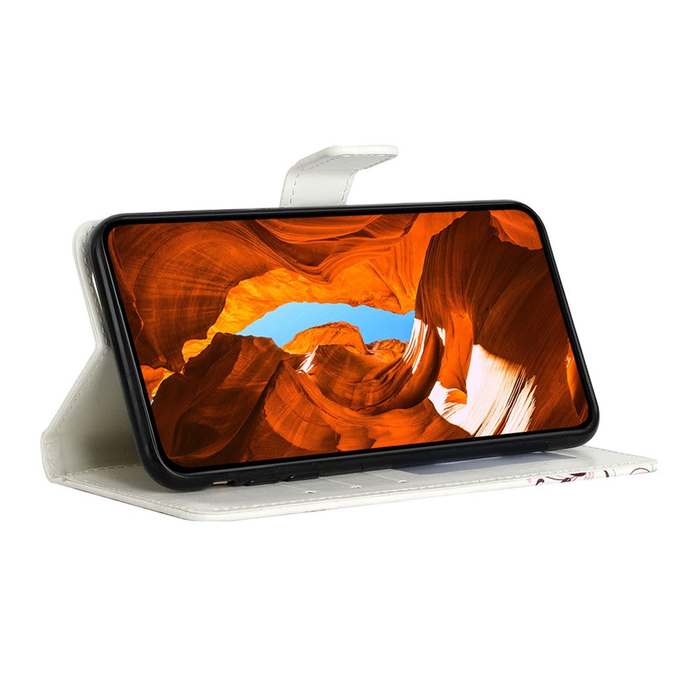 For iPhone 17 Pro Max Case 3D Creative Pattern PU Leather Stand Phone Cover - Lace Flower