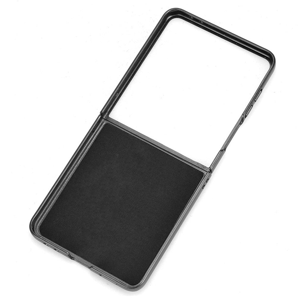 For Samsung Galaxy Z Flip7 5G Case Litchi Texture PU Leather + PC Phone Cover - Grey