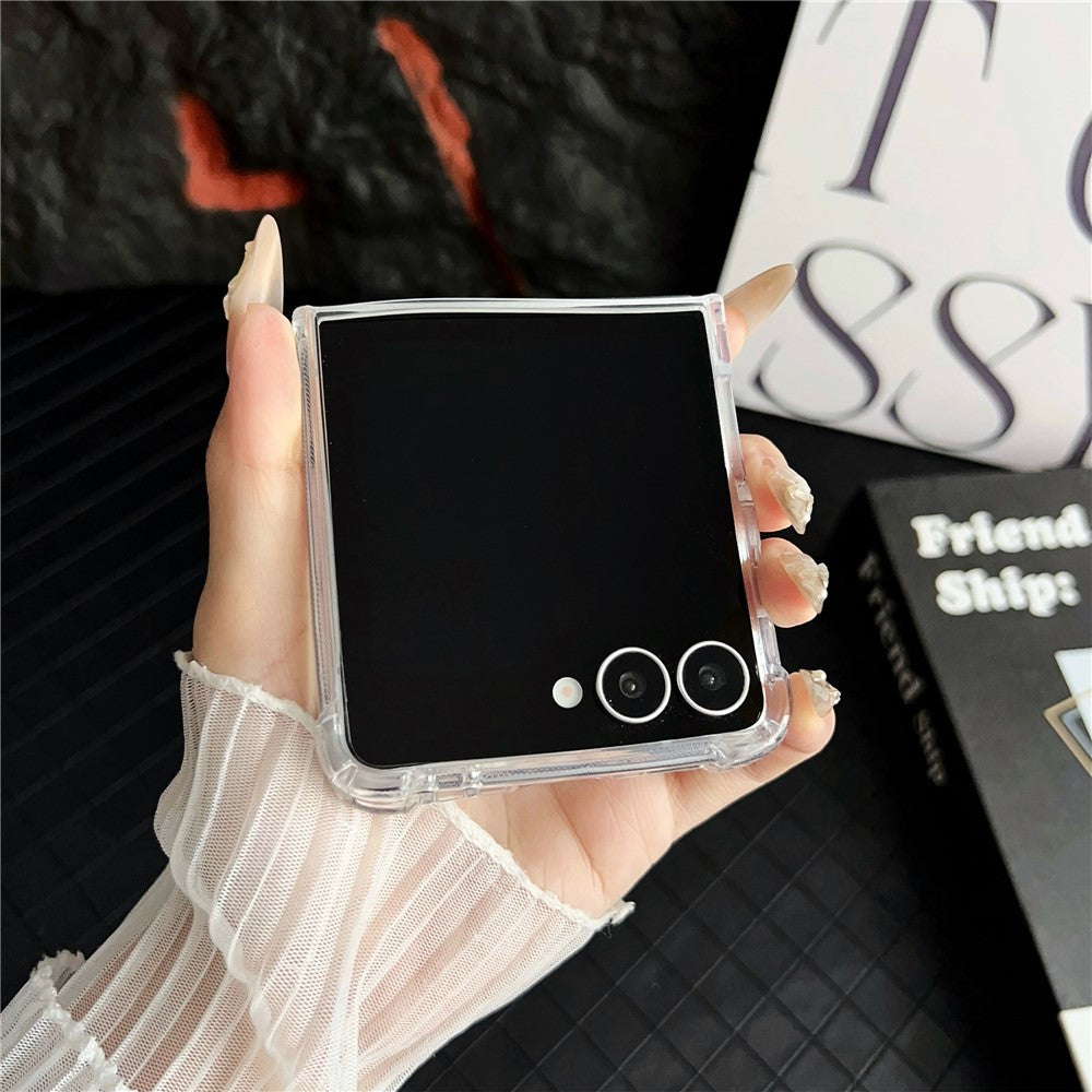 For Samsung Galaxy Z Flip7 5G Case Clear Acrylic Back Phone Cover Compatible with MagSafe