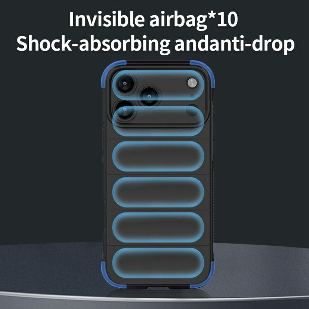 For iPhone 17 Pro Max Case Anti-Drop Soft TPU Rugged Phone Back Cover - Dark Blue