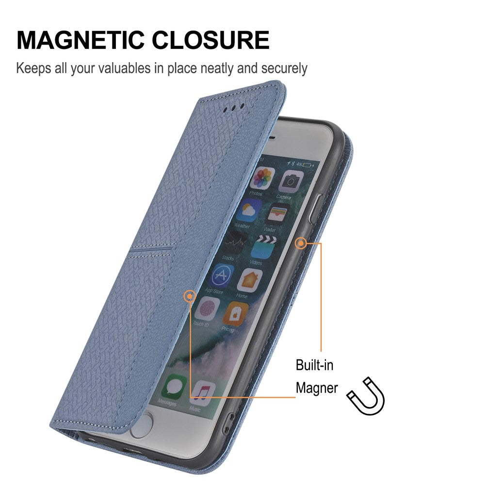 For iPhone 17 Pro Max Case Woven Texture PU Leather Wallet Phone Cover with Wrist Strap - Grey