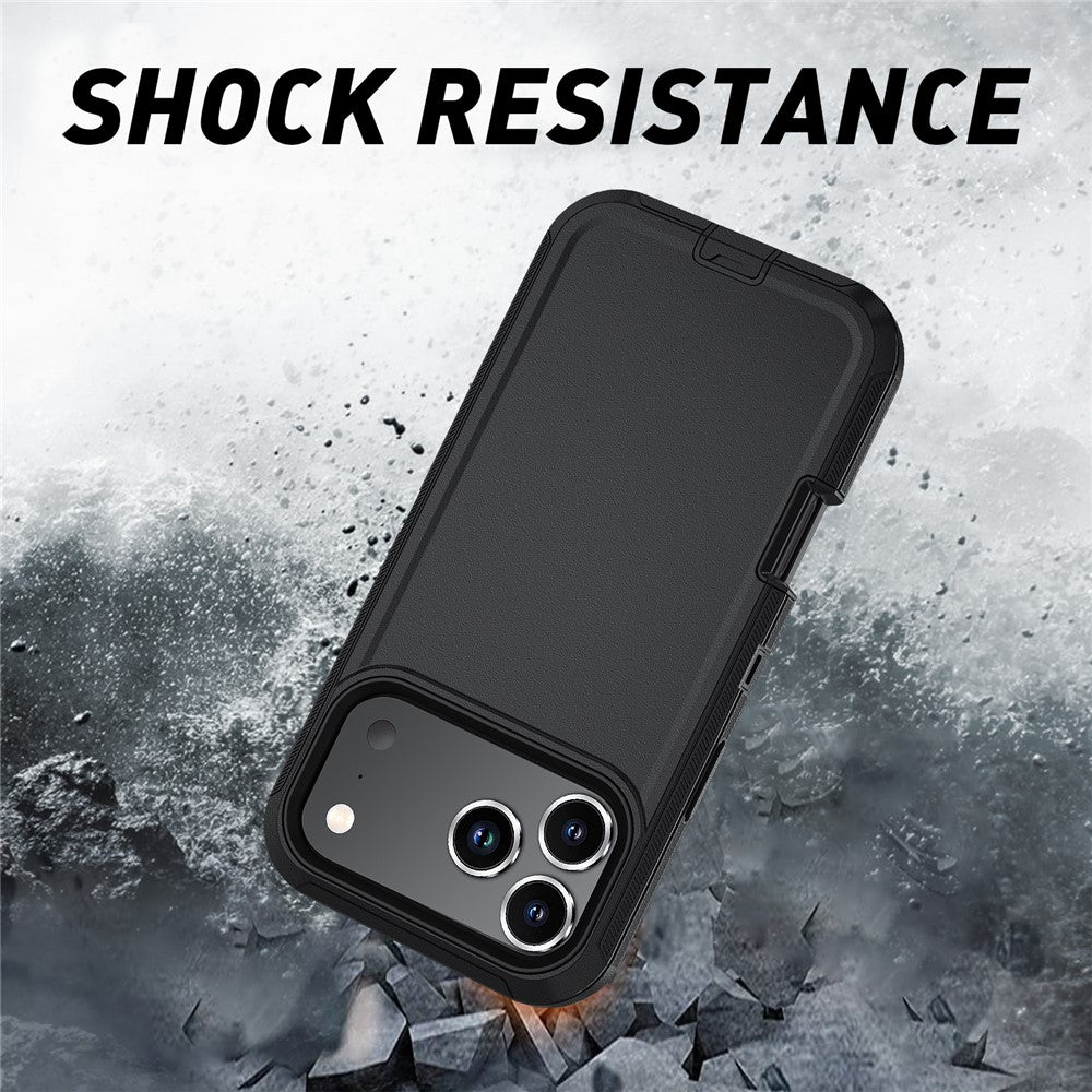 For iPhone 17 Pro Max Case Detachable PC + TPU Drop-Proof Back Cover - Black