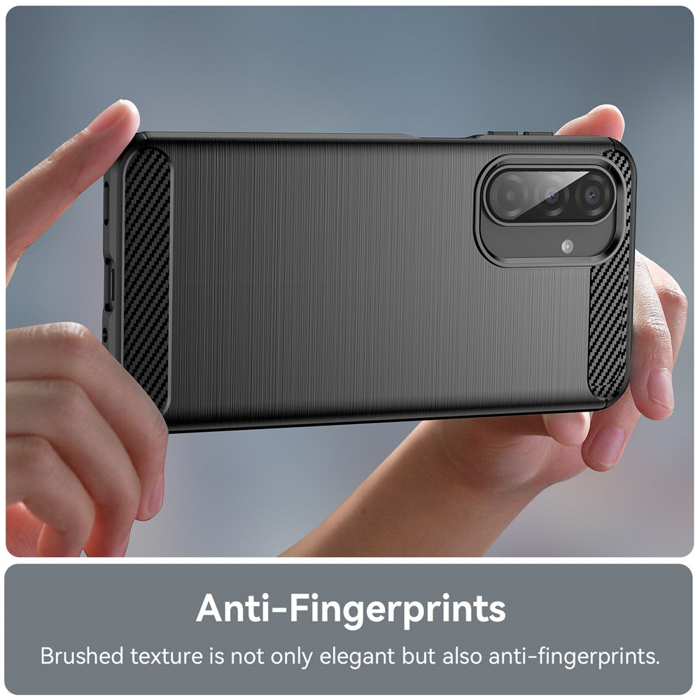 WANLONFENG LS Series For Samsung Galaxy A17 5G Case with Screen Film, Large Lens Hole Brushed Texture TPU Phone Cover - Black
