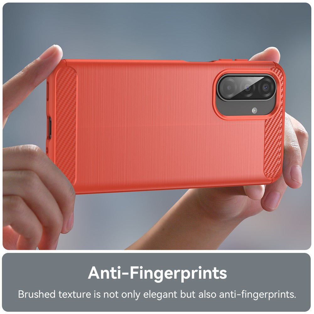WANLONFENG LS Series For Samsung Galaxy A17 5G Case with Screen Film, Large Lens Hole Brushed Texture TPU Phone Cover - Red