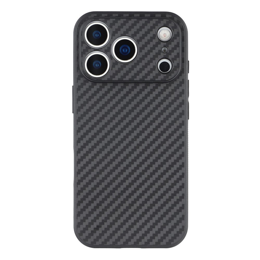 For iPhone 17 Pro Max Case Flexible TPU Carbon Fiber Texture Shockproof Phone Cover
