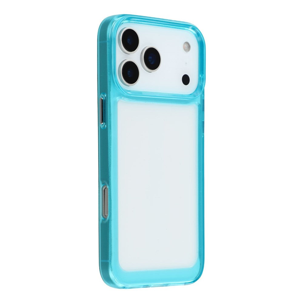 For iPhone 17 Pro Max Cell Phone Case TPU + PC 2.0mm Anti-Scratch Cover - Transparent Blue