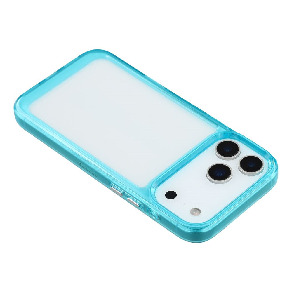 For iPhone 17 Pro Max Cell Phone Case TPU + PC 2.0mm Anti-Scratch Cover - Transparent Blue