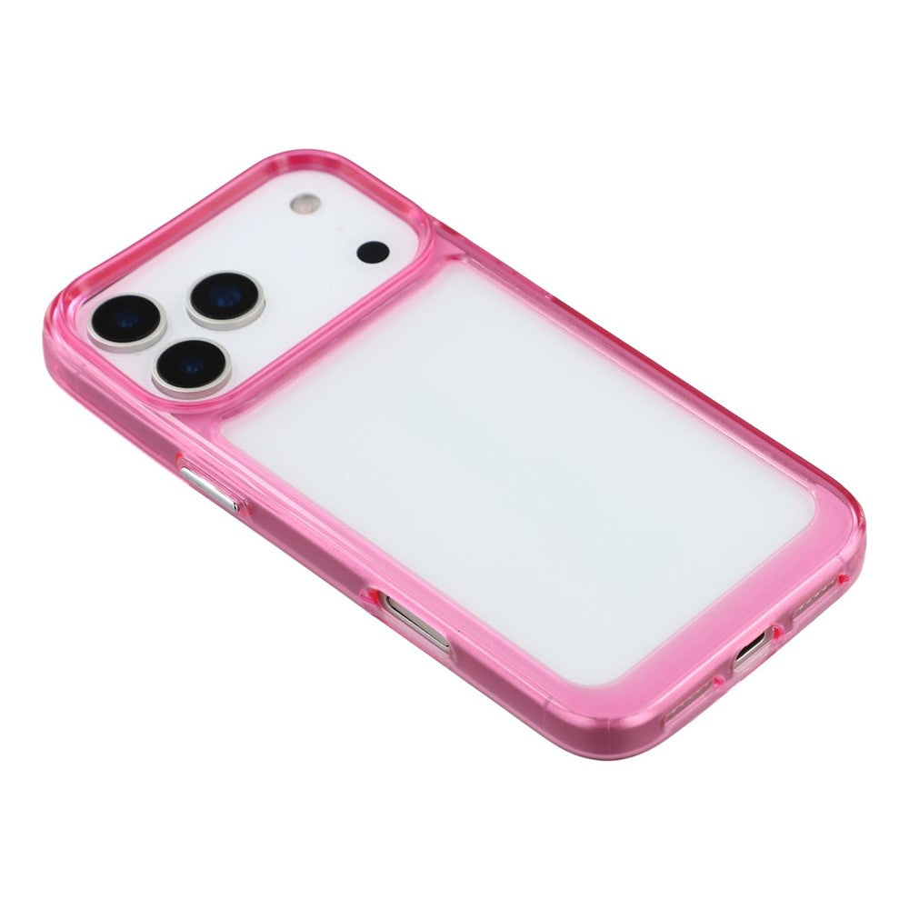 For iPhone 17 Pro Max Cell Phone Case TPU + PC 2.0mm Anti-Scratch Cover - Transparent Pink