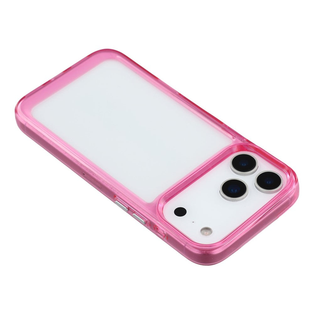 For iPhone 17 Pro Max Cell Phone Case TPU + PC 2.0mm Anti-Scratch Cover - Transparent Pink