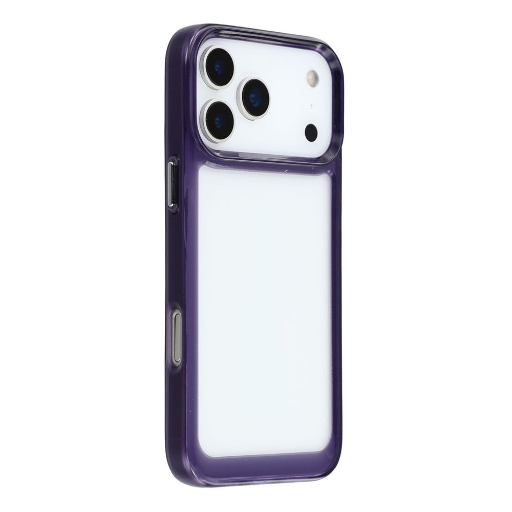 For iPhone 17 Pro Max Cell Phone Case TPU + PC 2.0mm Anti-Scratch Cover - Transparent Purple