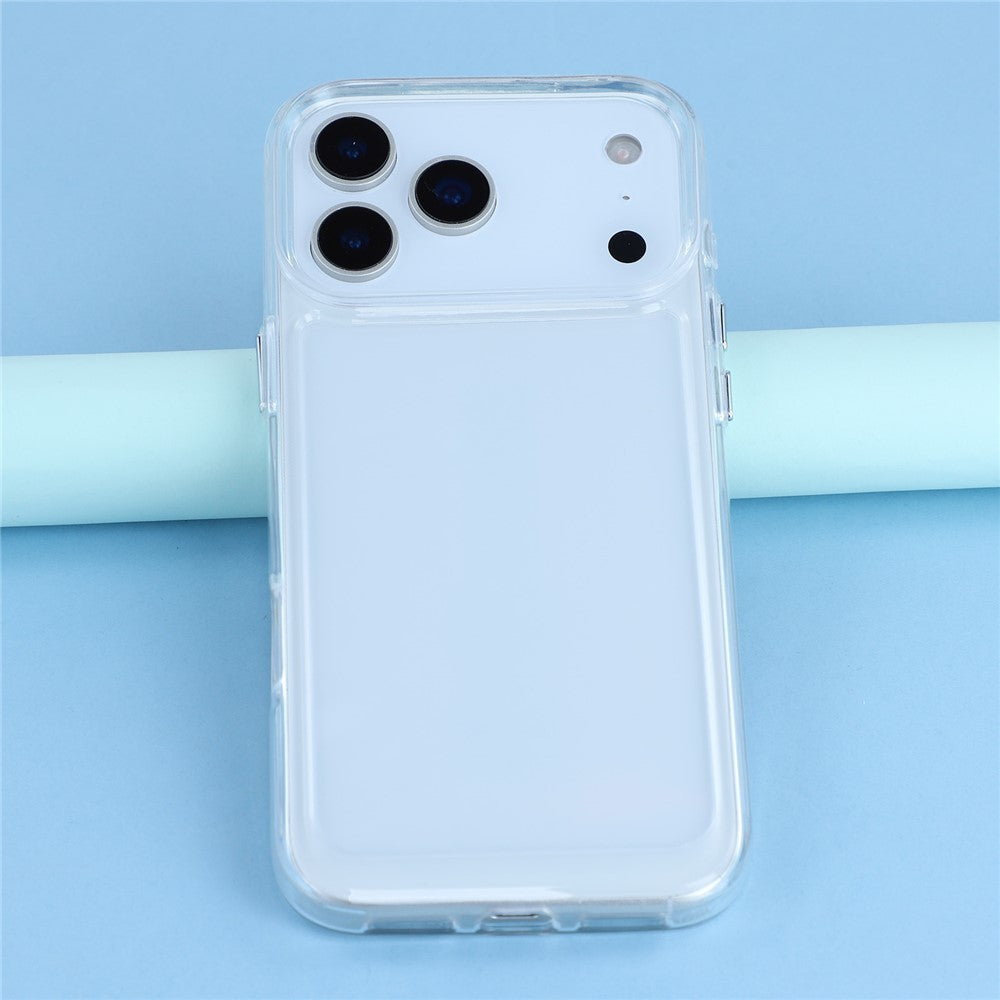 For iPhone 17 Pro Max Cell Phone Case TPU + PC 2.0mm Anti-Scratch Cover - Transparent White