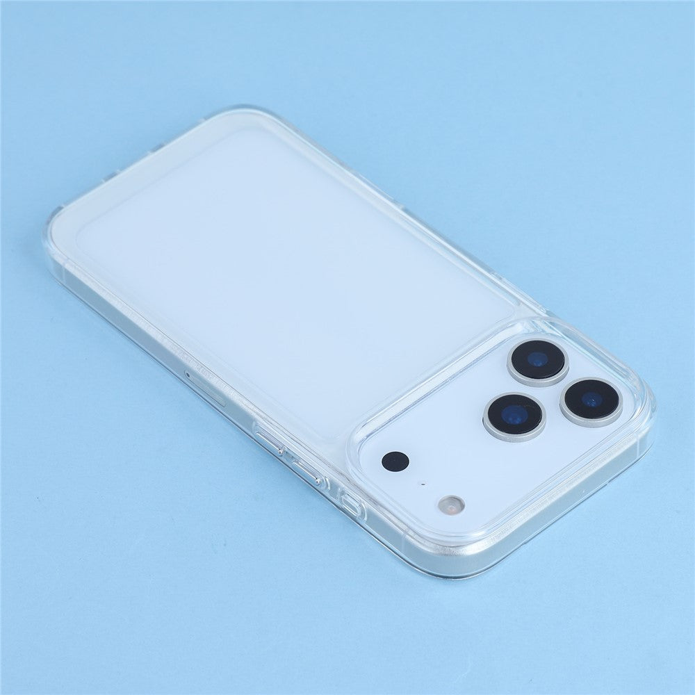 For iPhone 17 Pro Max Cell Phone Case TPU + PC 2.0mm Anti-Scratch Cover - Transparent White