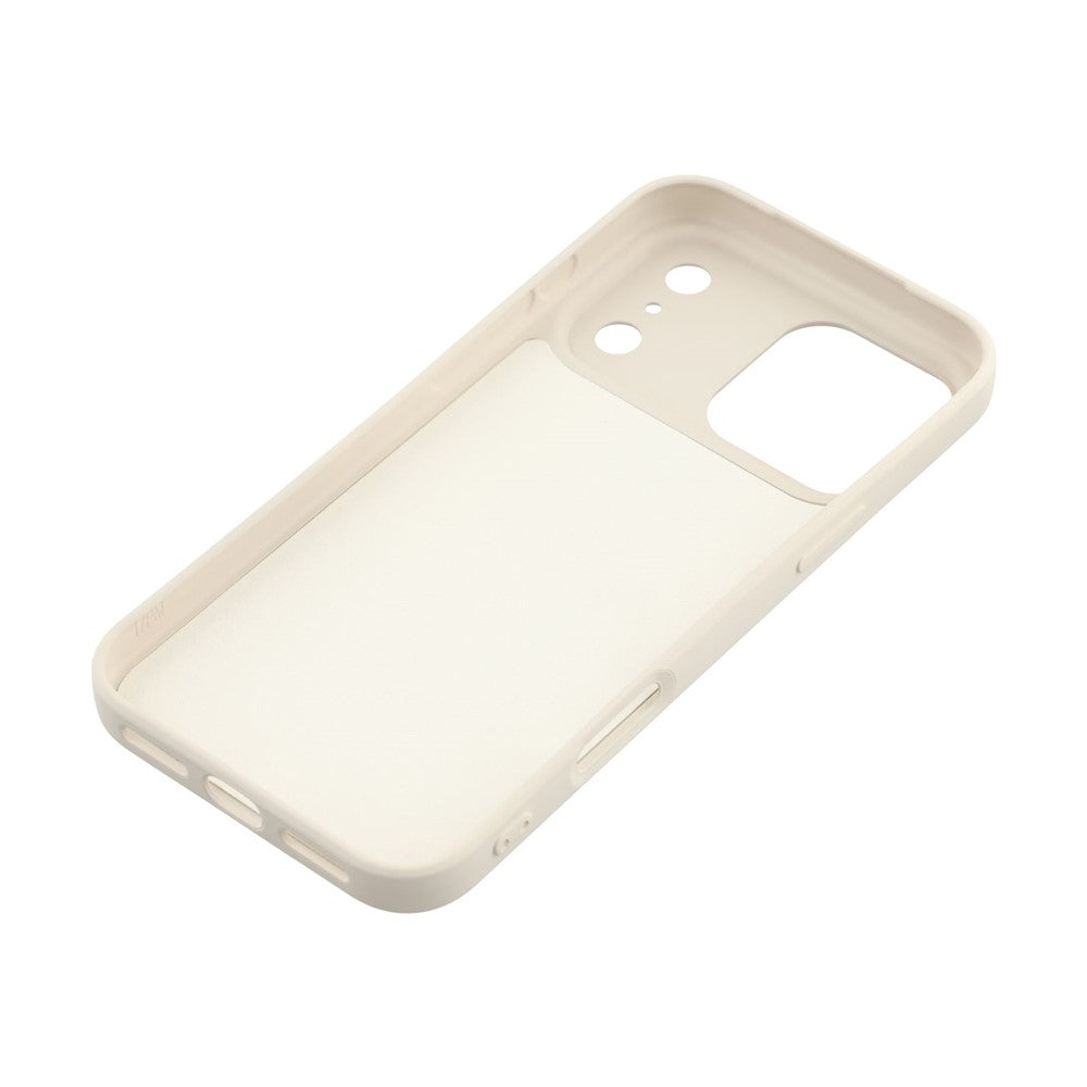 For iPhone 17 Pro Max TPU Case Soft Fiber Lining Anti-Scratch Phone Cover - White