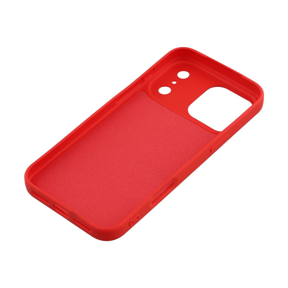 For iPhone 17 Pro Max TPU Case Soft Fiber Lining Anti-Scratch Phone Cover - Red