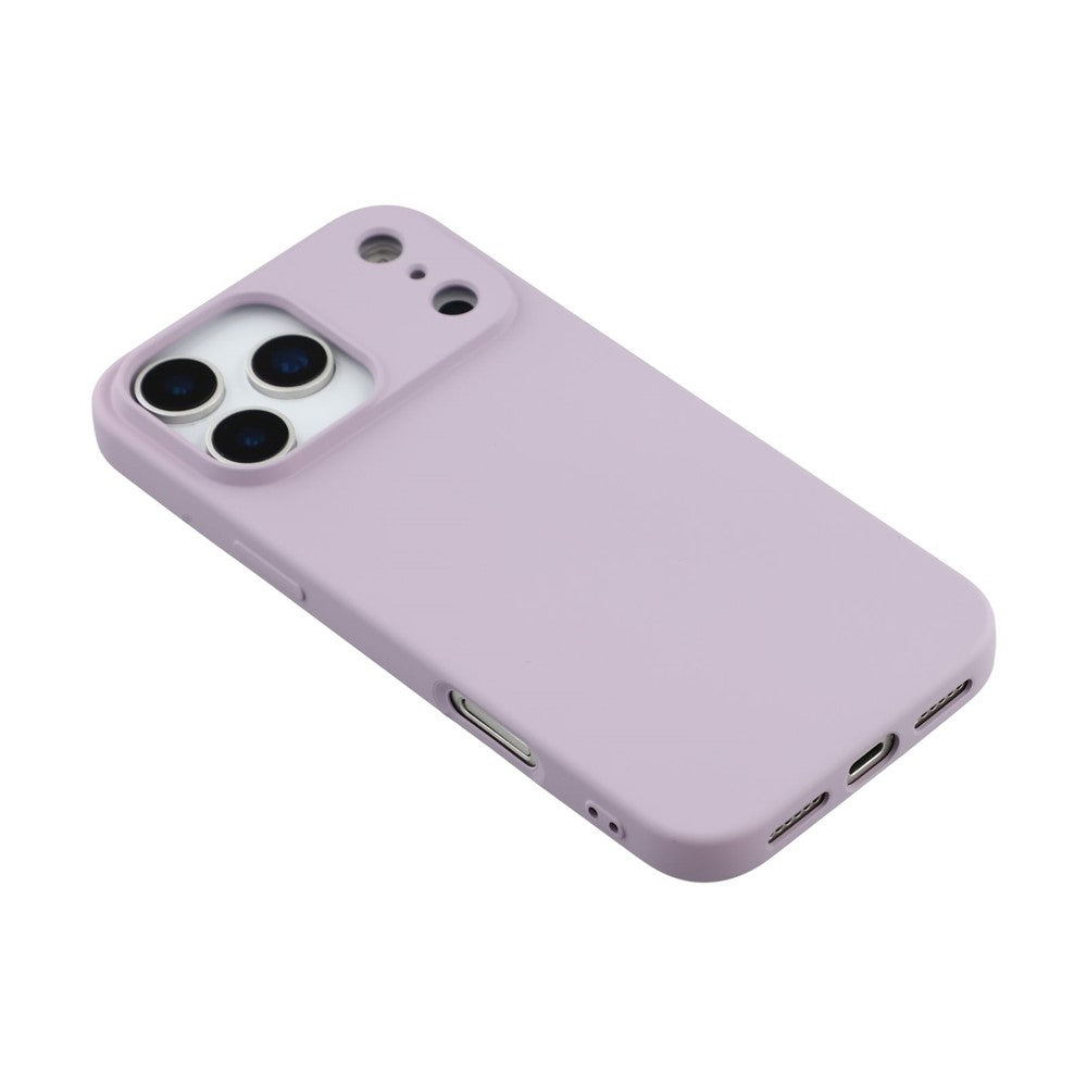 For iPhone 17 Pro Max TPU Case Soft Fiber Lining Anti-Scratch Phone Cover - Purple