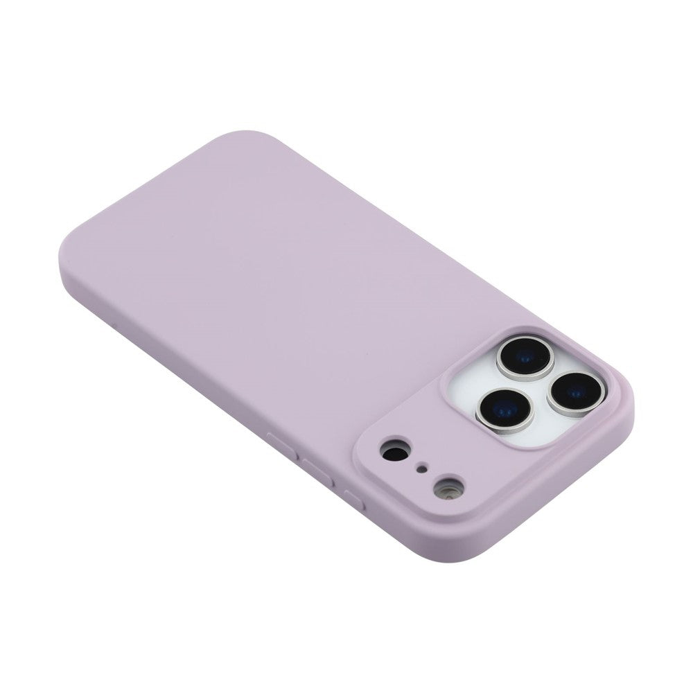 For iPhone 17 Pro Max TPU Case Soft Fiber Lining Anti-Scratch Phone Cover - Purple
