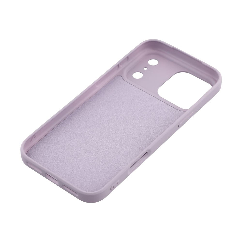For iPhone 17 Pro Max TPU Case Soft Fiber Lining Anti-Scratch Phone Cover - Purple