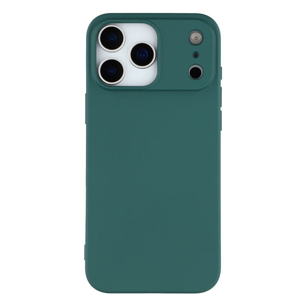 For iPhone 17 Pro Max TPU Case Soft Fiber Lining Anti-Scratch Phone Cover - Army Green