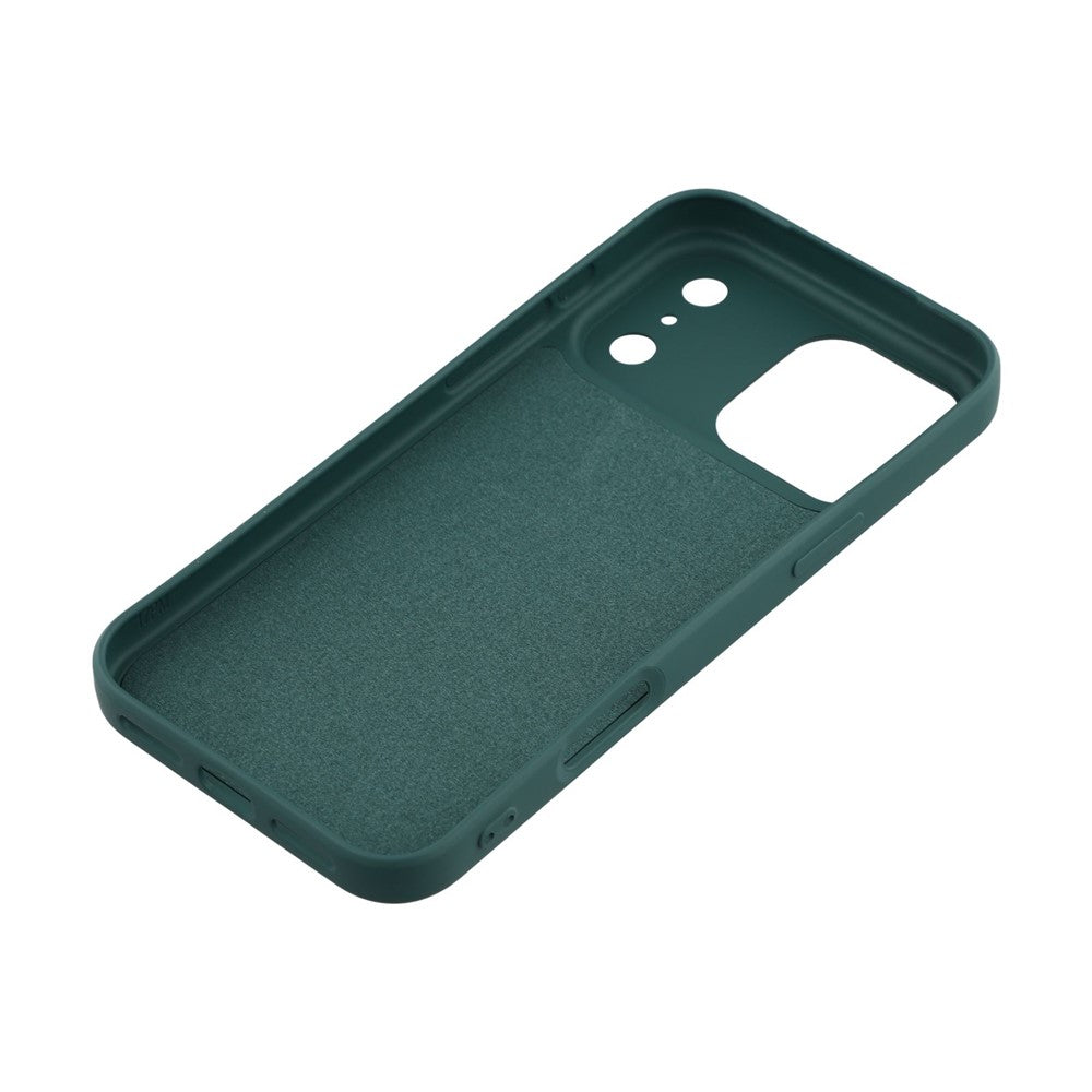 For iPhone 17 Pro Max TPU Case Soft Fiber Lining Anti-Scratch Phone Cover - Army Green
