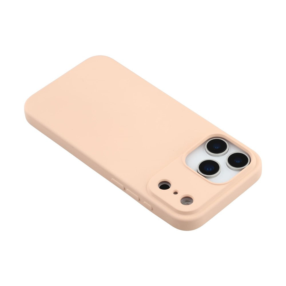 For iPhone 17 Pro Max TPU Case Soft Fiber Lining Anti-Scratch Phone Cover - Pink