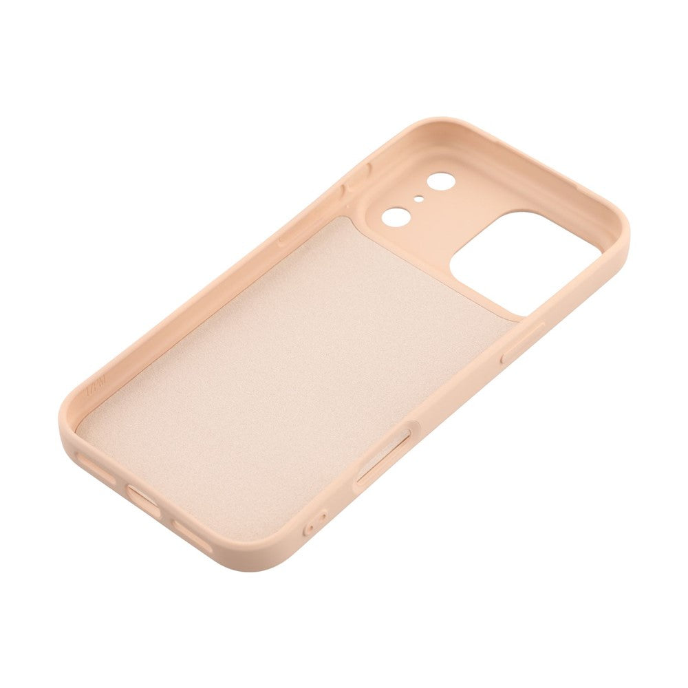 For iPhone 17 Pro Max TPU Case Soft Fiber Lining Anti-Scratch Phone Cover - Pink