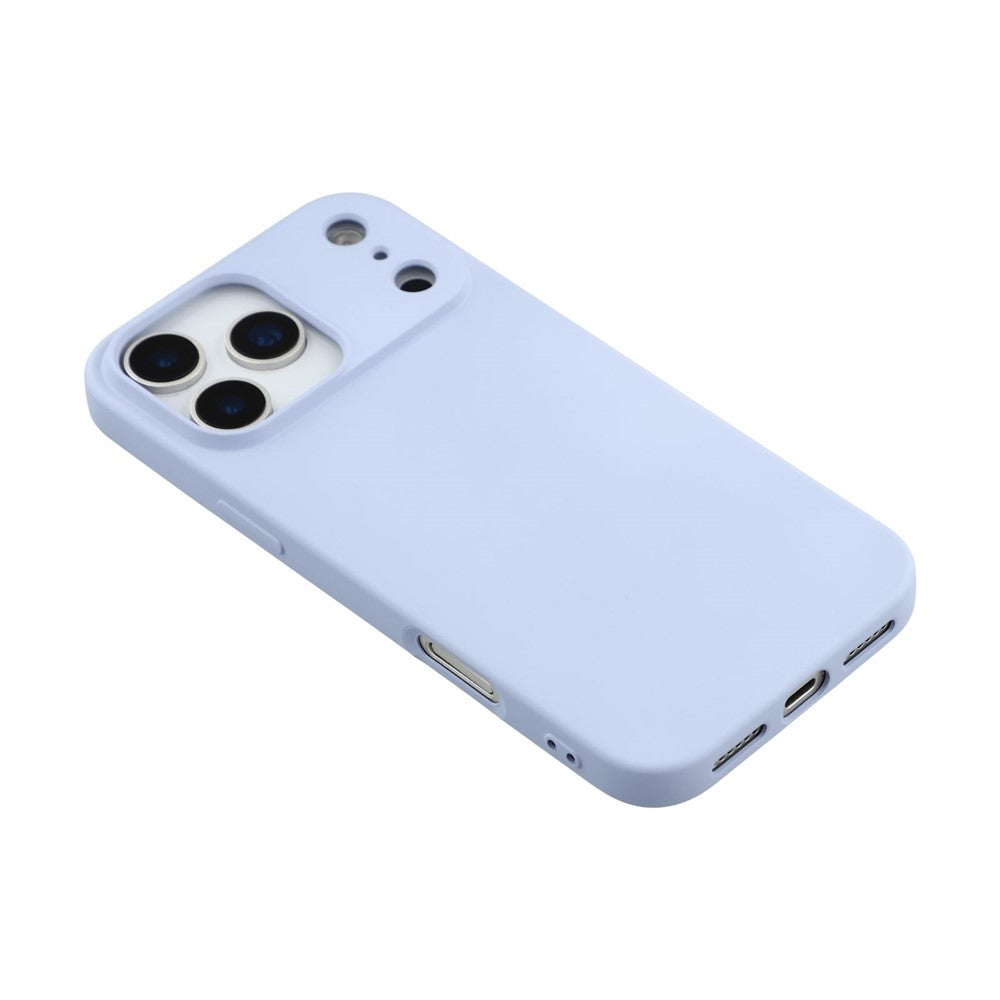 For iPhone 17 Pro Max TPU Case Soft Fiber Lining Anti-Scratch Phone Cover - Light Purple